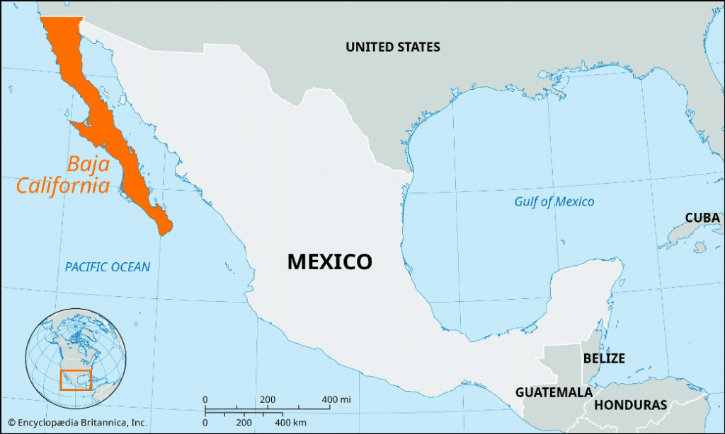 Mappa Baja-California